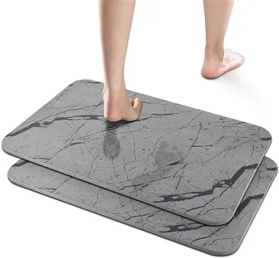 Домашен декор Абсорбираща инфузорна пръст Подов килим за баня Нехлъзгаща се Бързосъхнеща подложка за баня